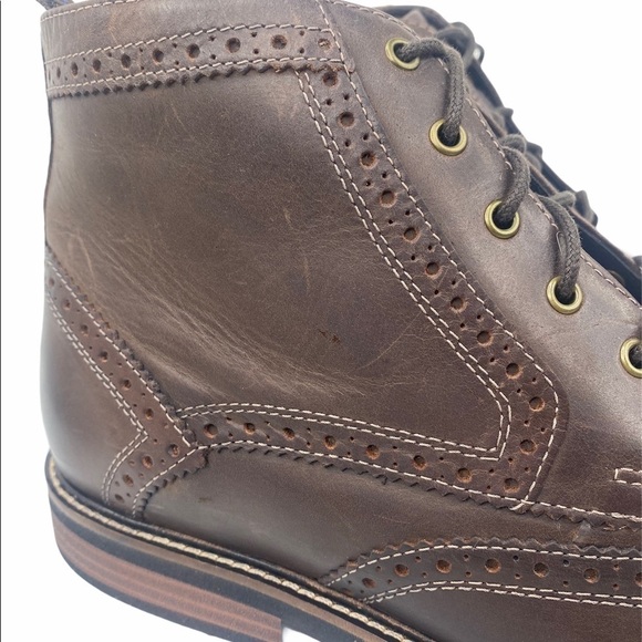 Nunn Bush Odell Wingtip Rust Dress Boots - Picture 15 of 16